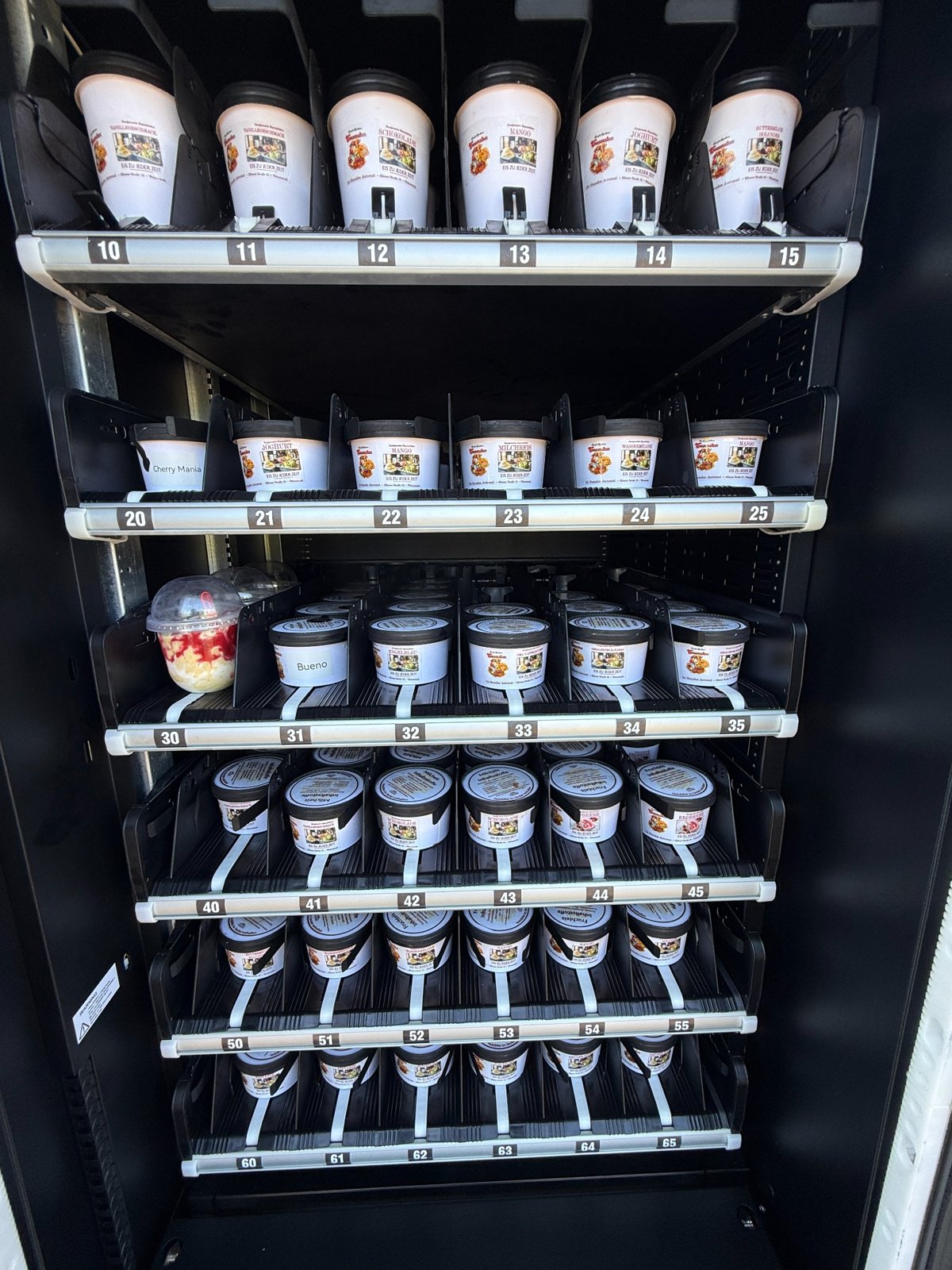 Eisautomat Innenansicht